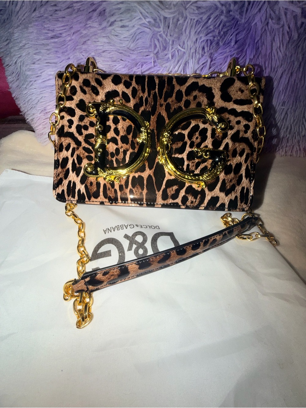 beautiful leopard leather cross body